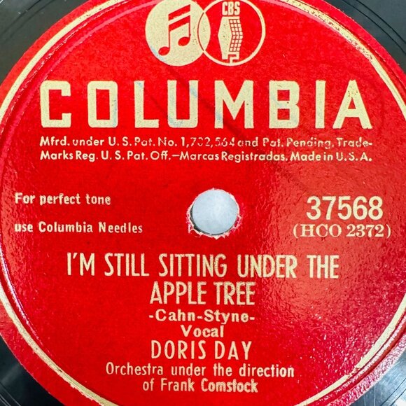 Doris Day Im Still Sitting Under The Apple Tree 10in 78 RPM Columbia 37568 Shell - Picture 3 of 7